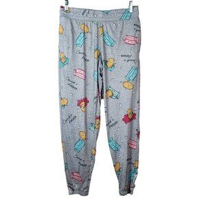 2/$15 Briefly Stated Funny Lounge Pants Gray XS Pull On Jogger PJ Couch Potato